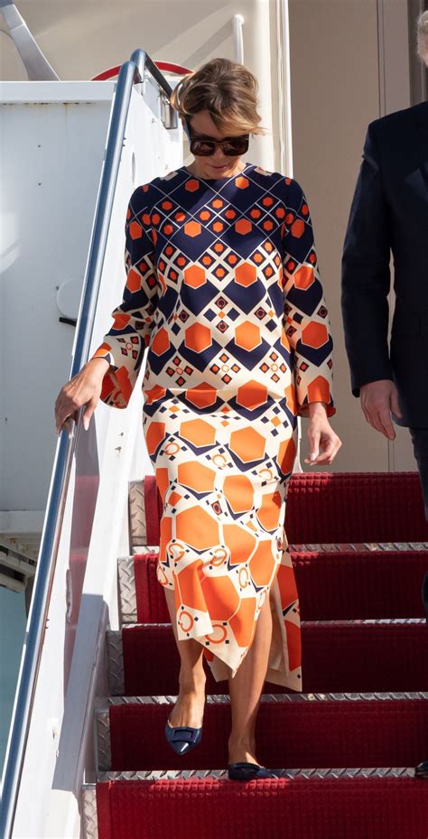 melania gucci caftan dress|Melania trump outfit.